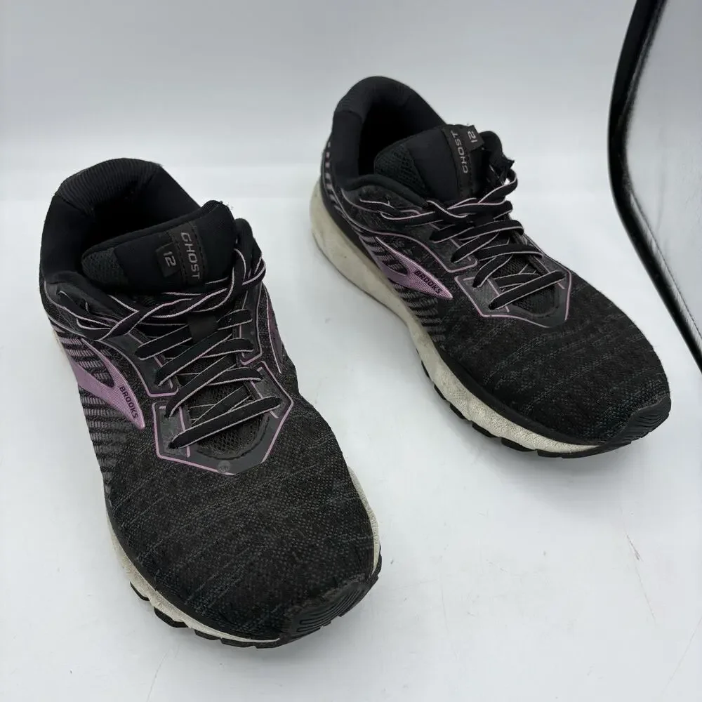 Brooks Sneakers‎ Womens Size 9.5 B Ghost 12 Running Walk Black Purple